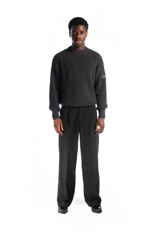 Charcoal Oyster Knit