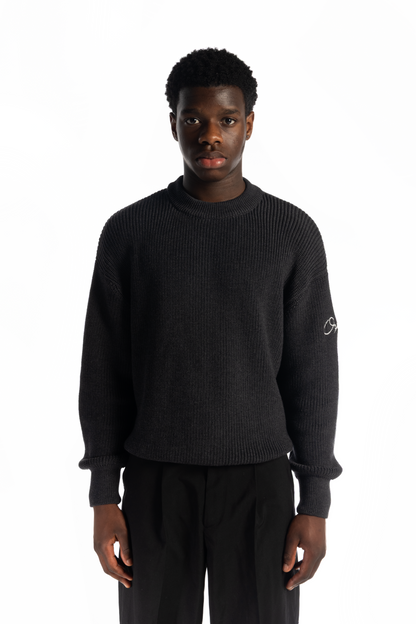 Charcoal Oyster Knit