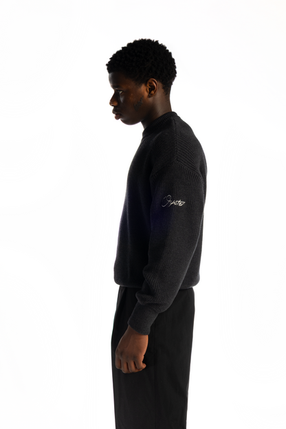 Charcoal Oyster Knit