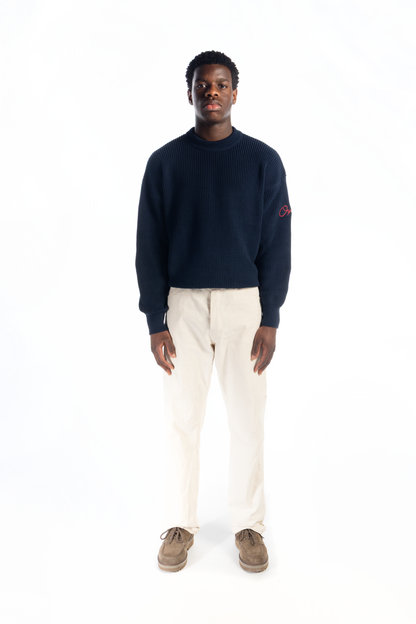Navy Oyster Knit