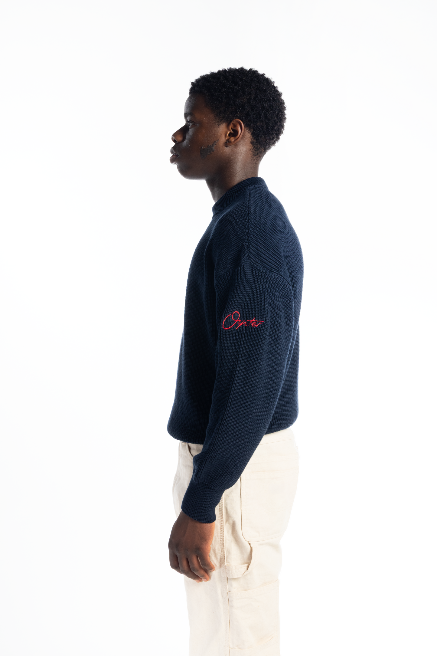 Navy Oyster Knit