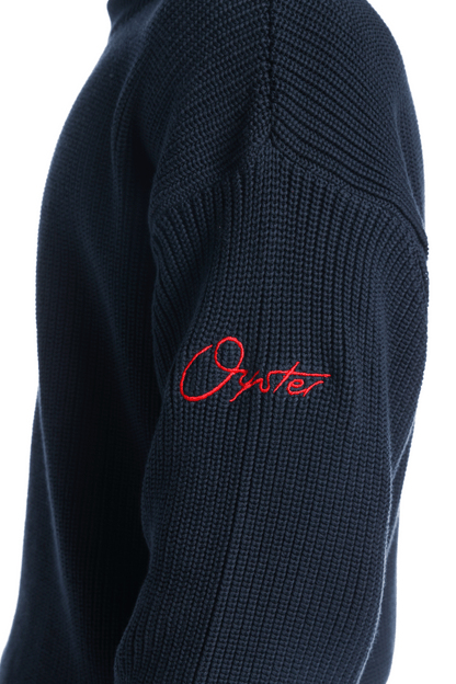 Navy Oyster Knit